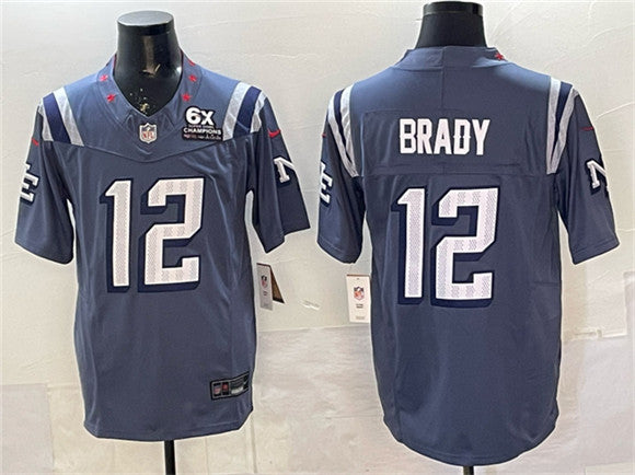 Tom Brady Storm New England Patriots blue Vapor jersey