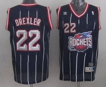 Clyde Drexler Houston Rockets navy Throwback jersey