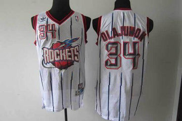Hakeem Olajuwon Houston Rockets white Throwback jersey