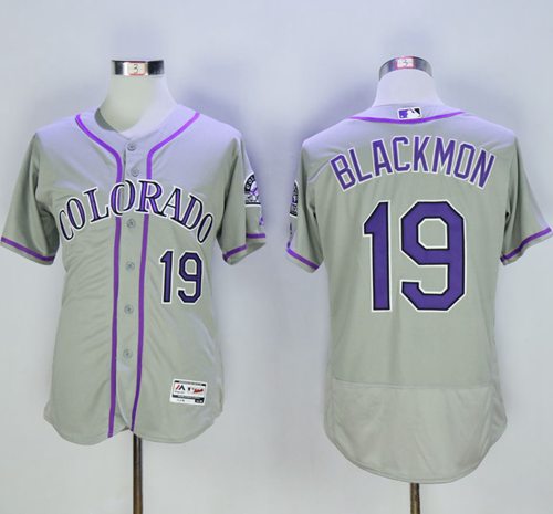 Charlie Blackmon Colorado Rockies grey Authentic jersey
