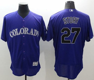 Trevor Story Colorado Rockies purple Authentic jersey