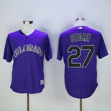 Trevor Story Colorado Rockies purple jersey