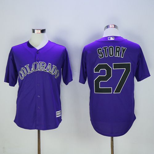 Trevor Story Colorado Rockies purple jersey