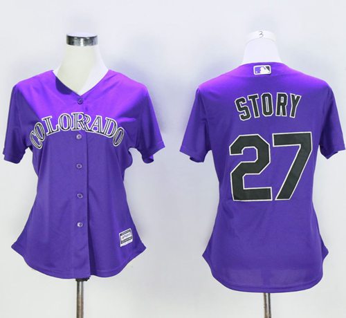 Trevor Story Colorado Rockies purple Alternate jersey