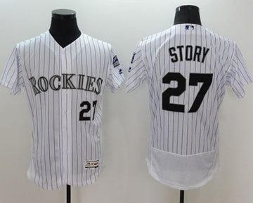 Trevor Story Colorado Rockies white Authentic jersey