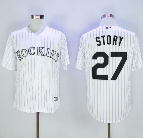 Trevor Story Colorado Rockies white jersey