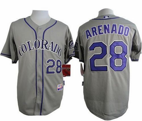 Nolan Arenado Colorado Rockies grey jersey