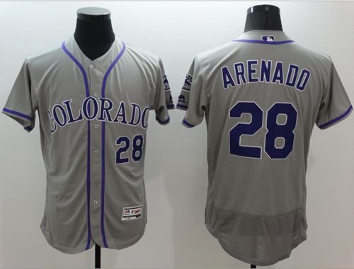 Nolan Arenado Colorado Rockies grey Authentic jersey