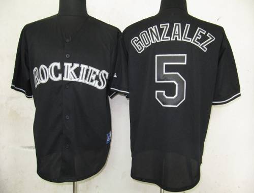 Carlos Gonzalez Colorado Rockies black Fashion jersey