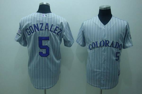 Carlos Gonzalez Colorado Rockies grey jersey