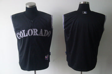 Custom Colorado Rockies black jersey