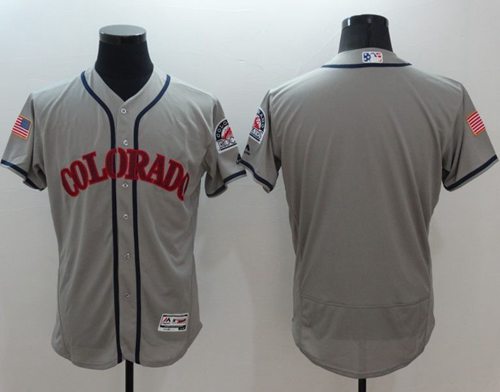 Custom Colorado Rockies grey Fashion jersey