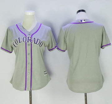 Custom Colorado Rockies grey Road jersey
