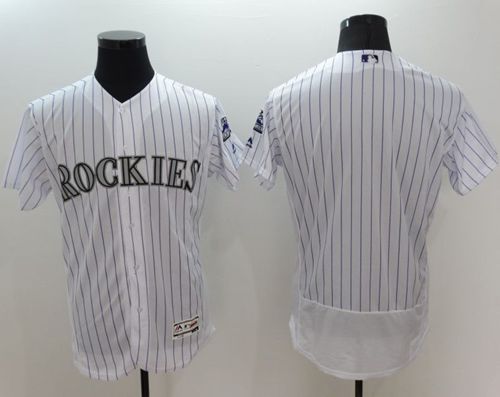 Custom Colorado Rockies white Authentic jersey