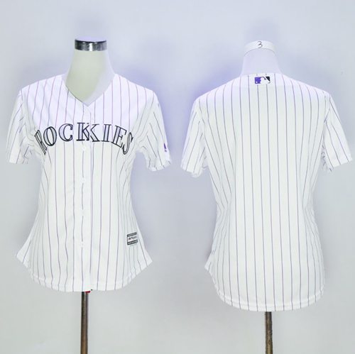Custom Colorado Rockies white Home jersey
