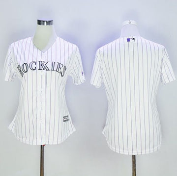 Custom Colorado Rockies white Home jersey