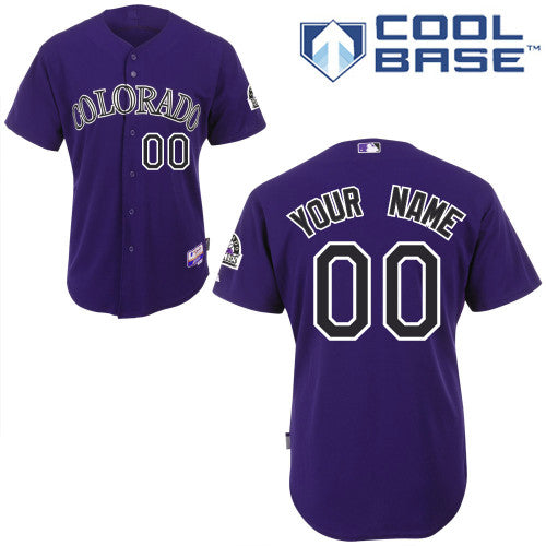 Custom Colorado Rockies purple Authentic jersey