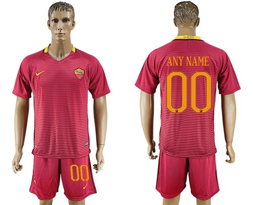 Custom AS Roma Home jersey