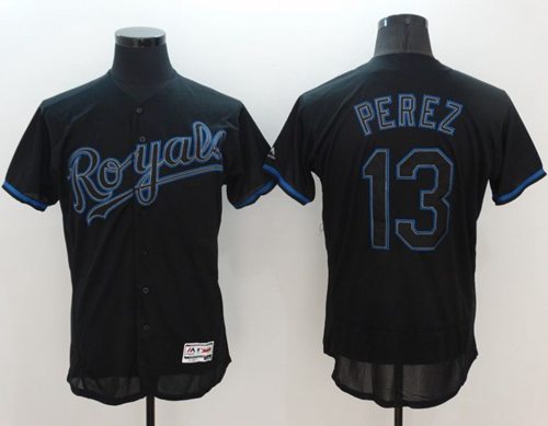 Salvador Perez Kansas City Royals black Fashion jersey