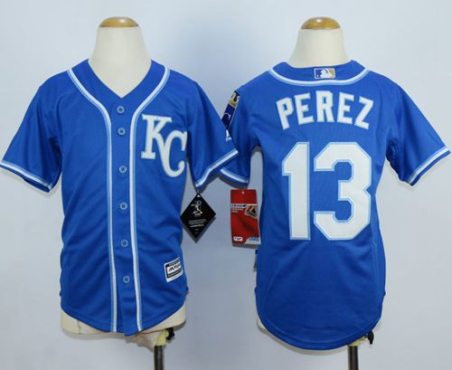 Salvador Perez Kansas City Royals blue jersey