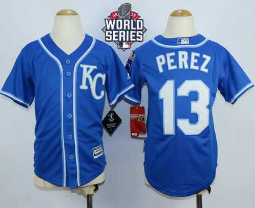 Salvador Perez Kansas City Royals blue jersey
