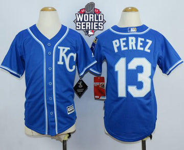 Salvador Perez Kansas City Royals blue jersey