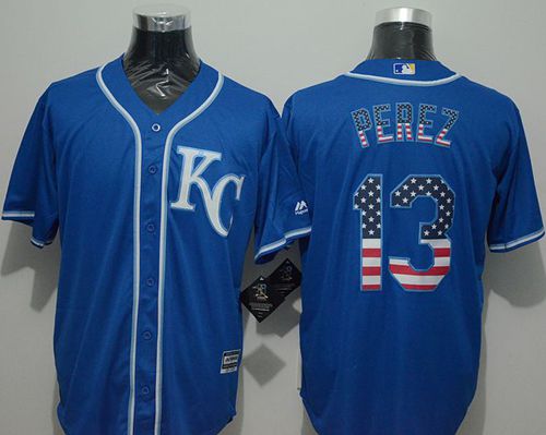 Salvador Perez Kansas City Royals blue Fashion jersey