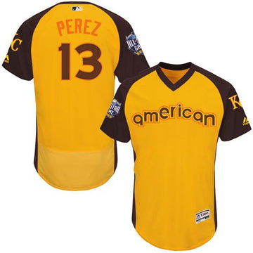Salvador Perez Kansas City Royals gold All-Star jersey