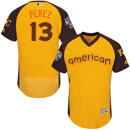 Salvador Perez Kansas City Royals gold All-Star jersey