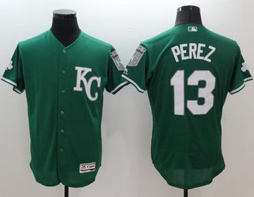 Salvador Perez Kansas City Royals green Authentic jersey