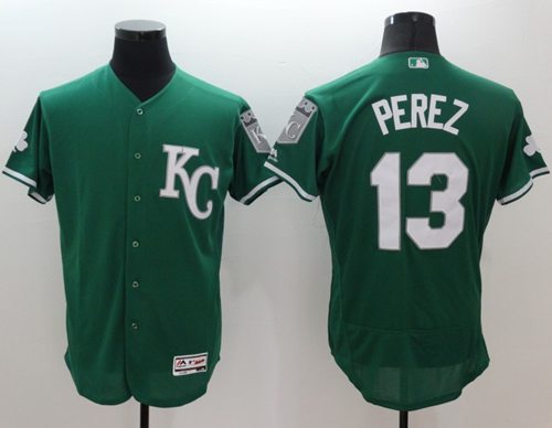 Salvador Perez Kansas City Royals green Authentic jersey