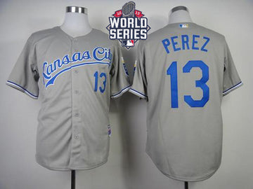 Salvador Perez Kansas City Royals grey jersey
