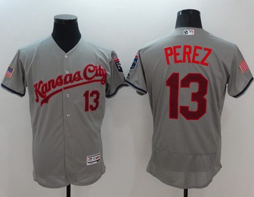 Salvador Perez Kansas City Royals grey Fashion jersey