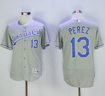 Salvador Perez Kansas City Royals grey Authentic jersey