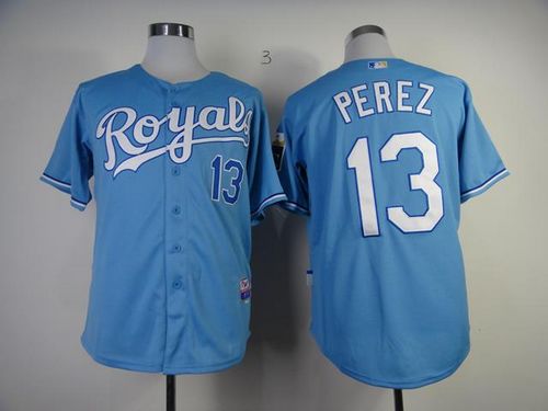 Salvador Perez Kansas City Royals blue jersey