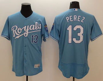 Salvador Perez Kansas City Royals blue Authentic jersey
