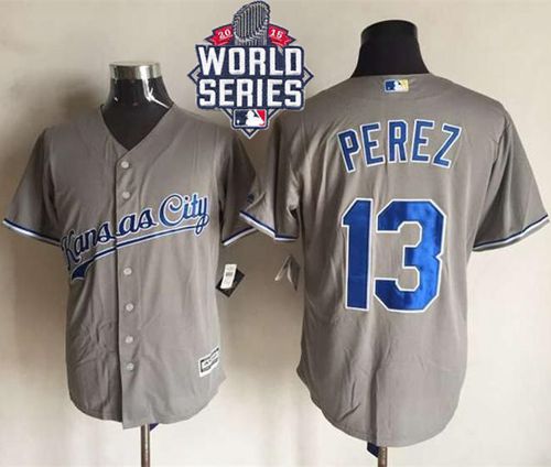 Salvador Perez New Kansas City Royals grey jersey