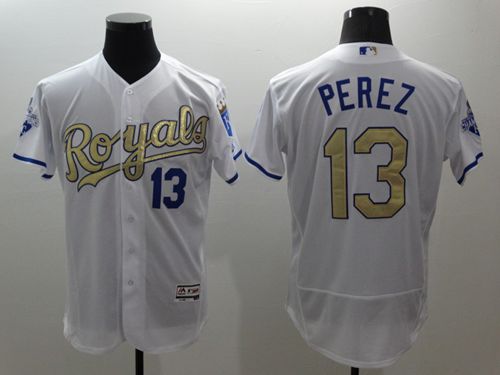 Salvador Perez Kansas City Royals white Authentic jersey