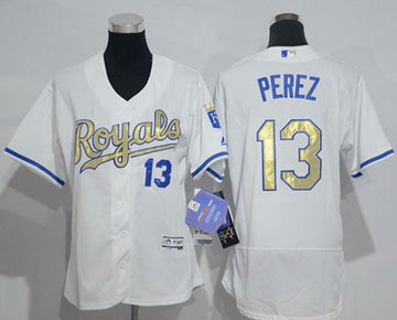 Salvador Perez Kansas City Royals white Authentic jersey