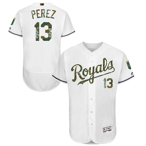 Salvador Perez Kansas City Royals white Authentic jersey