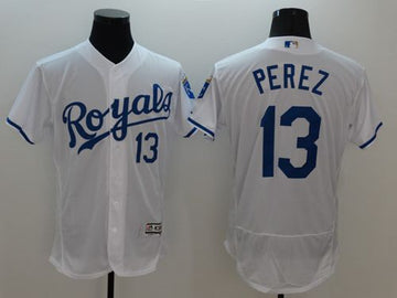 Salvador Perez Kansas City Royals white Authentic jersey