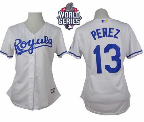 Salvador Perez Kansas City Royals white Home jersey