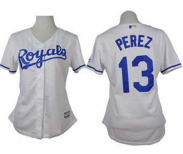 Salvador Perez Kansas City Royals white Home jersey