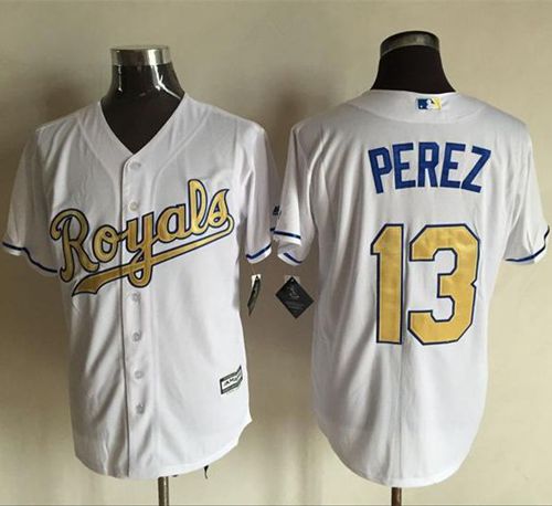 Salvador Perez Kansas City Royals white jersey