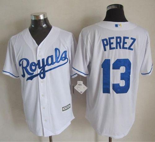 Salvador Perez Kansas City Royals white jersey