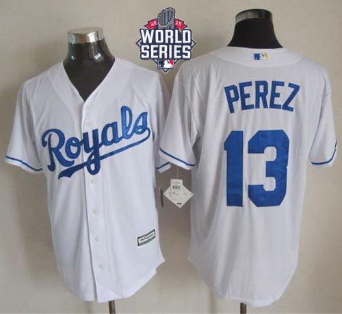 Salvador Perez Kansas City Royals white jersey