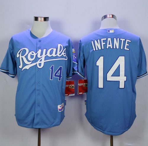 Omar Infante Kansas City Royals blue Alternate jersey