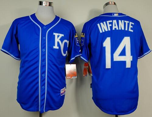 Omar Infante Kansas City Royals blue Alternate jersey