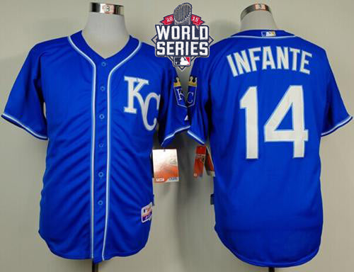 Omar Infante Kansas City Royals blue Alternate jersey