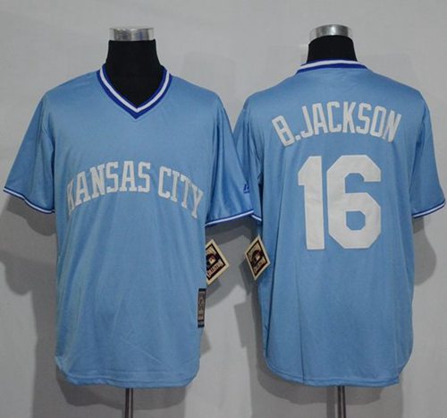 Bo Jackson Kansas City Royals blue Cooperstown jersey